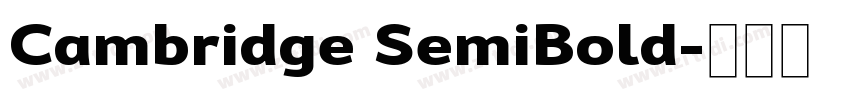 Cambridge SemiBold字体转换